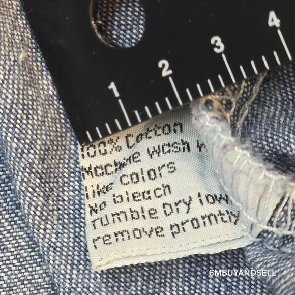 Sunbelt Sportswear Painted Lady Designs Chili Pepper Denim Western Shirt Mens M - Picture 7 of 10